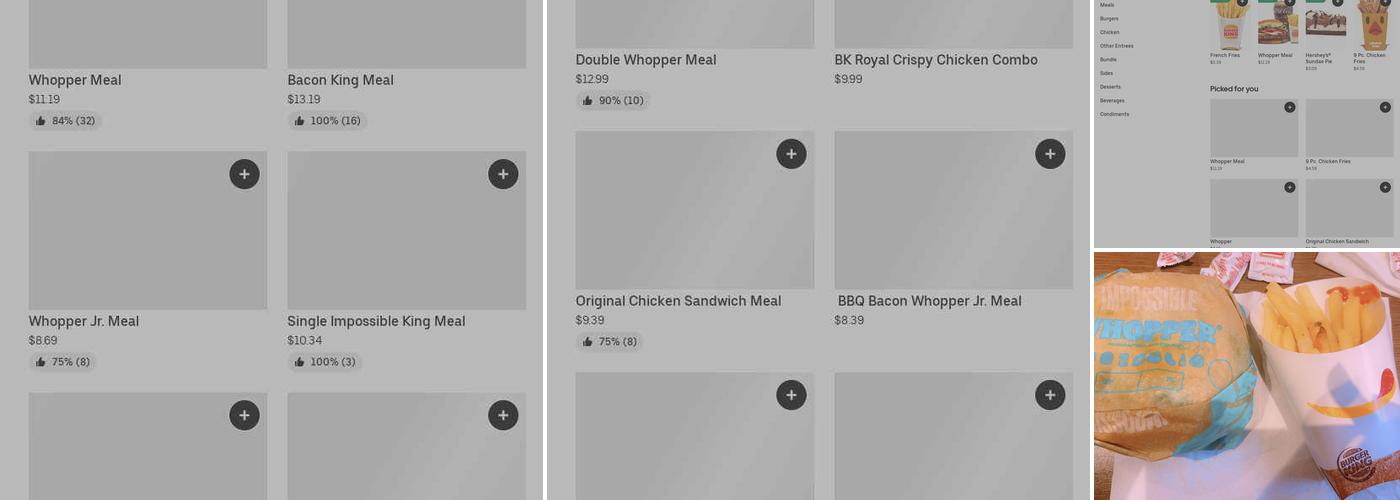 Burger King Menu