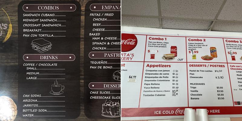 Lupita's Bakery Menu