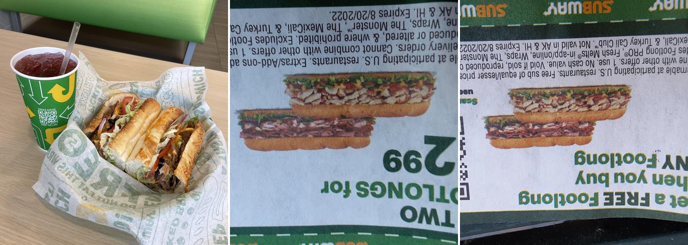 Subway Menu