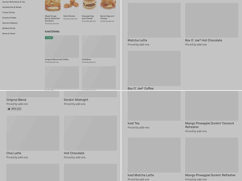 Dunkin' Menu