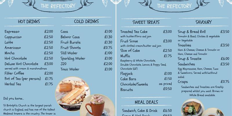 St Botolph's Church Menu