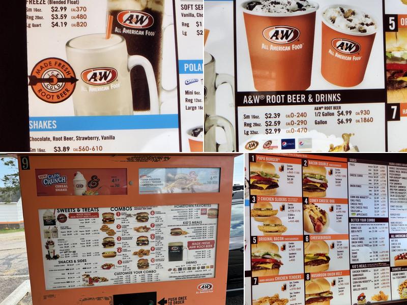 Dodgeville A&W Menu