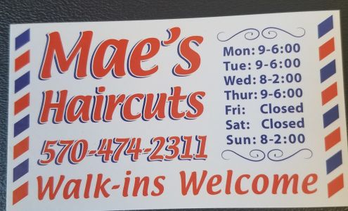 Mae's Hair Cuts 108 N Mountain Blvd, Mountain Top Pennsylvania 18707