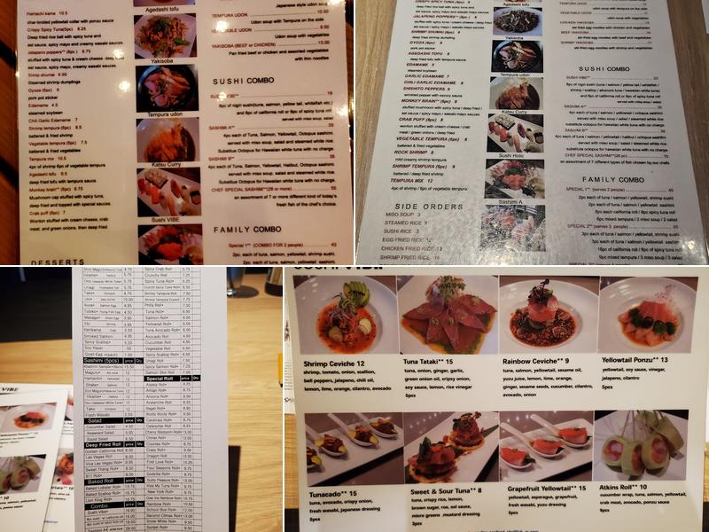 Sushi Vibe Menu