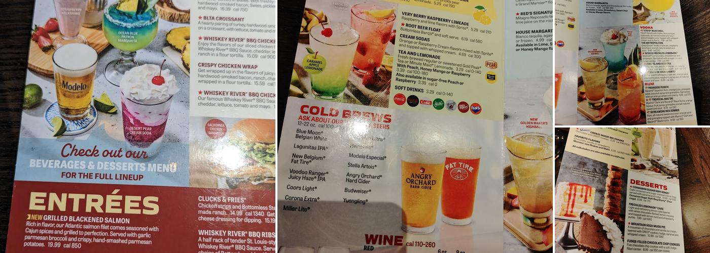 Red Robin Gourmet Burgers and Brews Menu