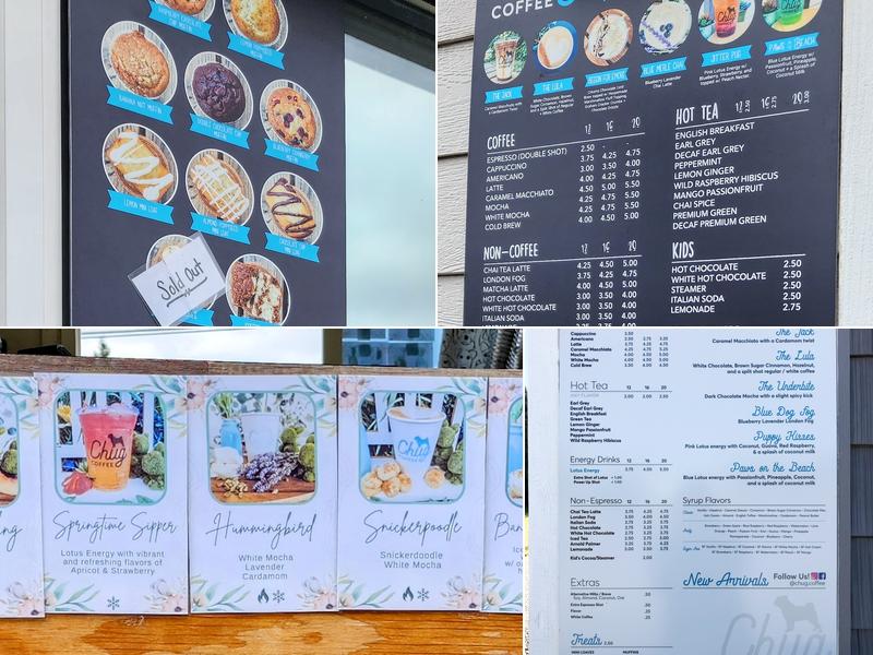 Chug coffee Menu