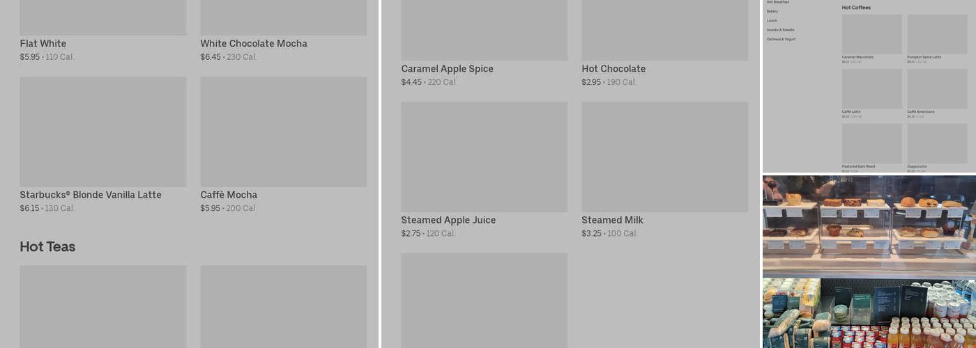 Starbucks Menu