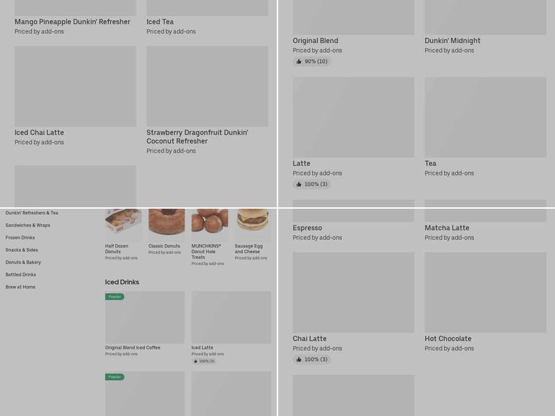 Dunkin' Menu