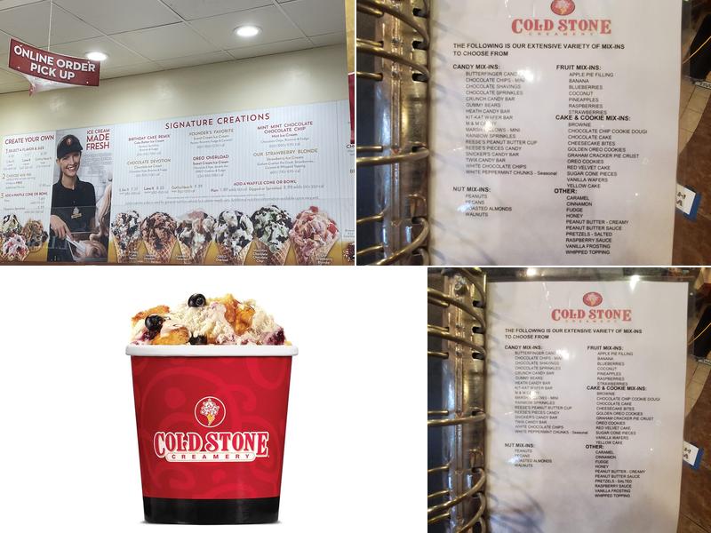 Cold Stone Creamery Menu