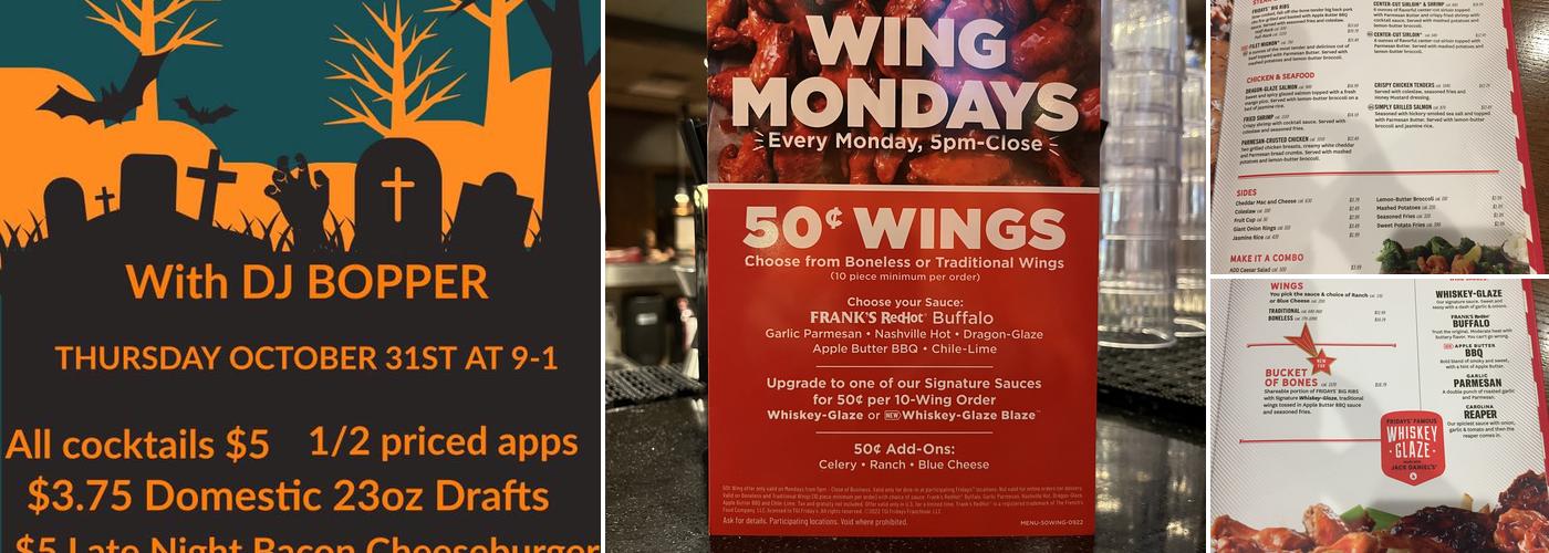 TGI Fridays Menu