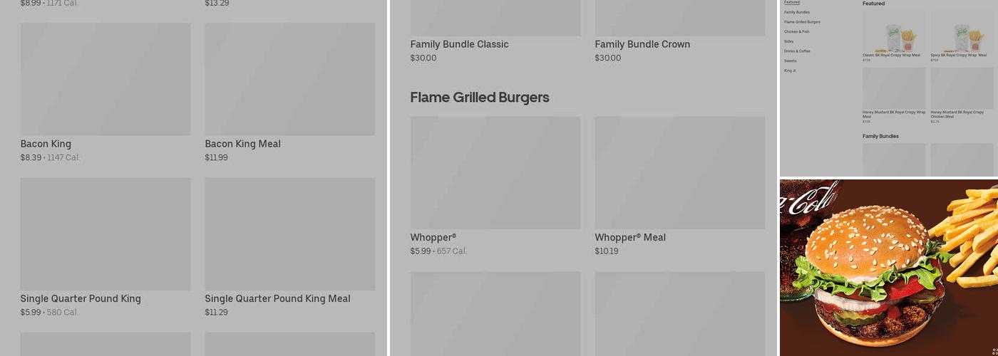 Burger King Menu