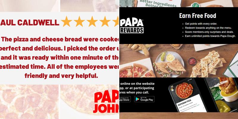 Papa Johns Pizza Menu