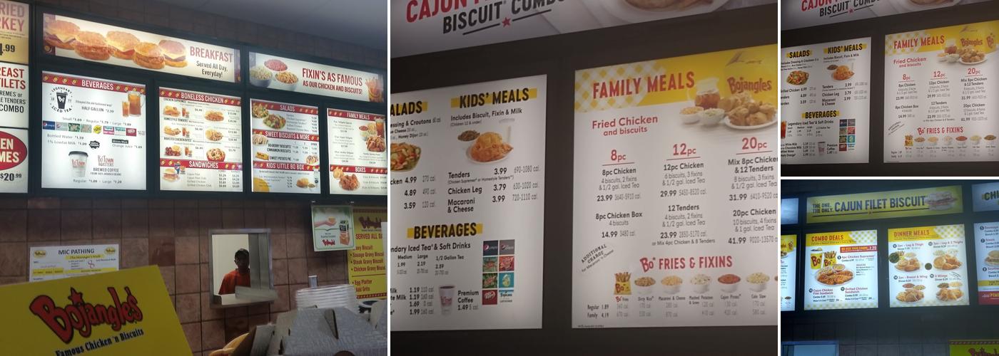 Bojangles Menu