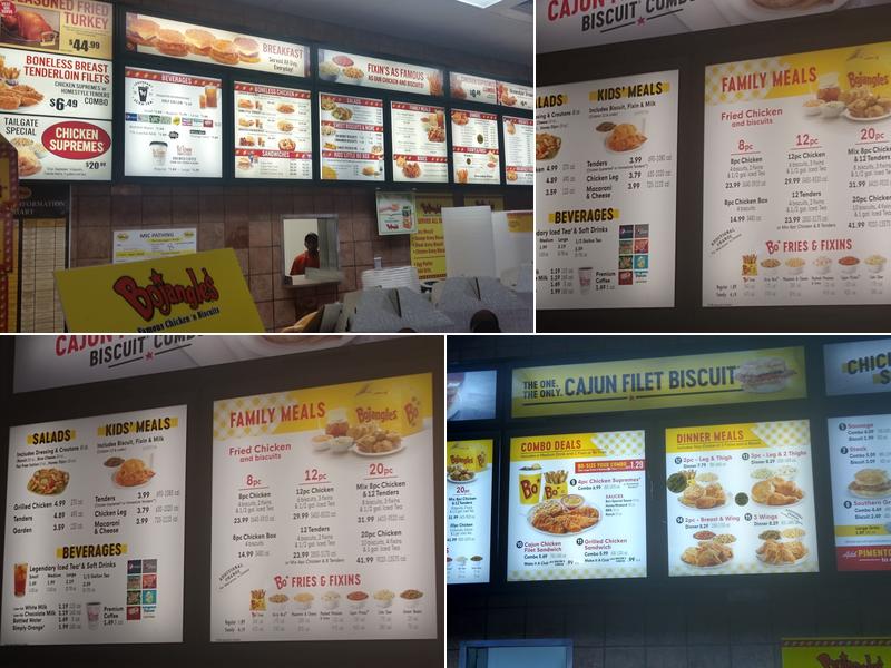 Bojangles Menu