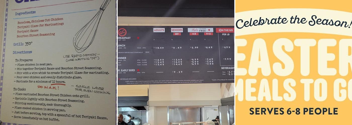 Golden Corral Buffet & Grill Menu