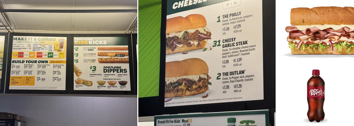 Subway Menu