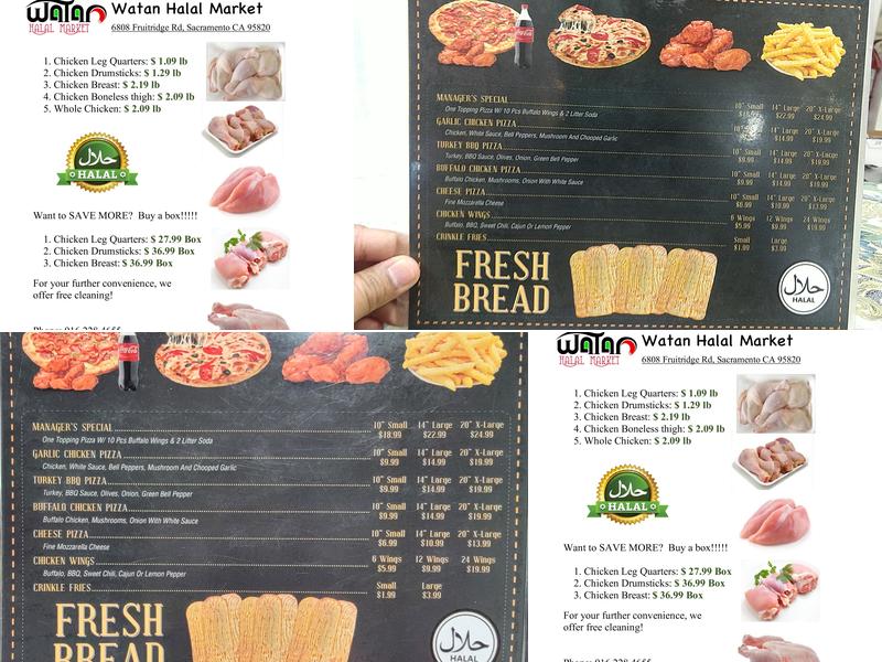 Watan Halal Market Menu