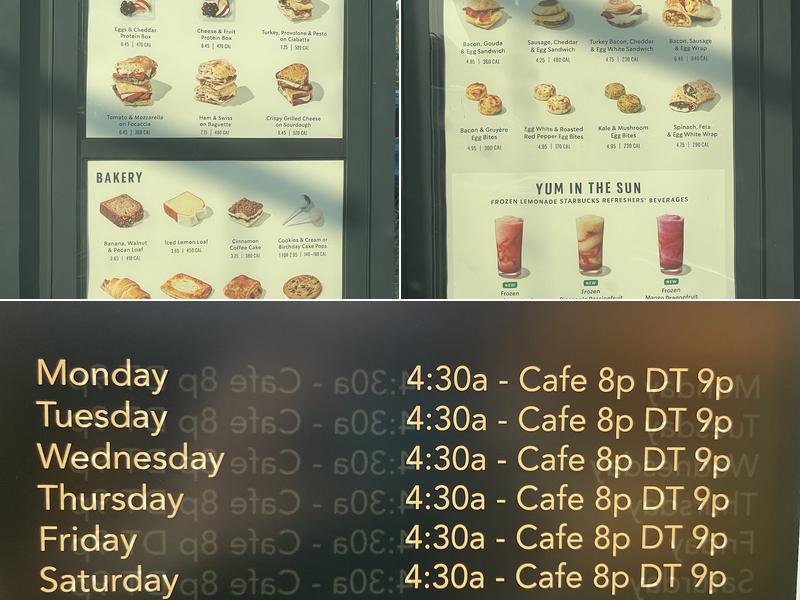 Starbucks Menu