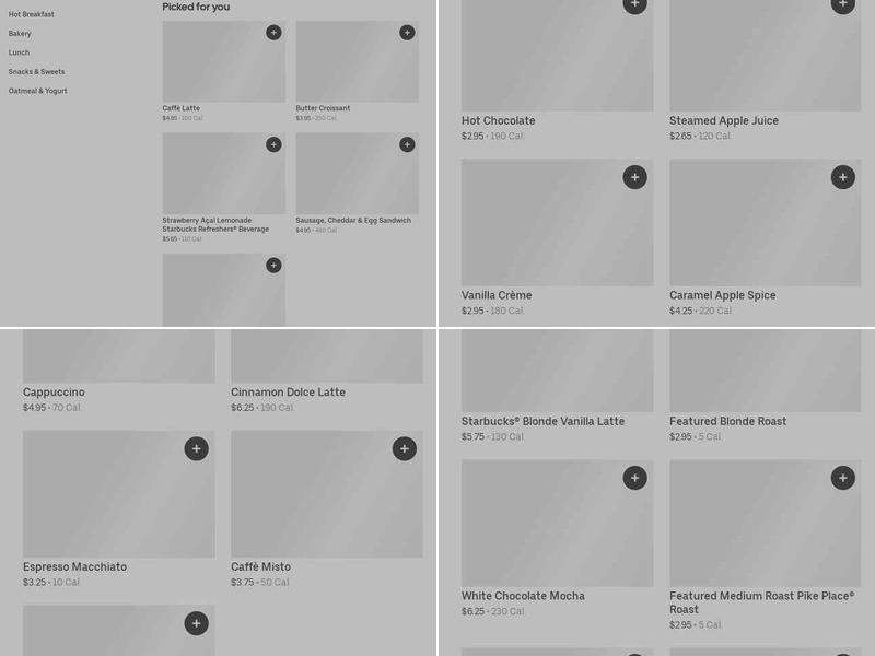 Starbucks Menu