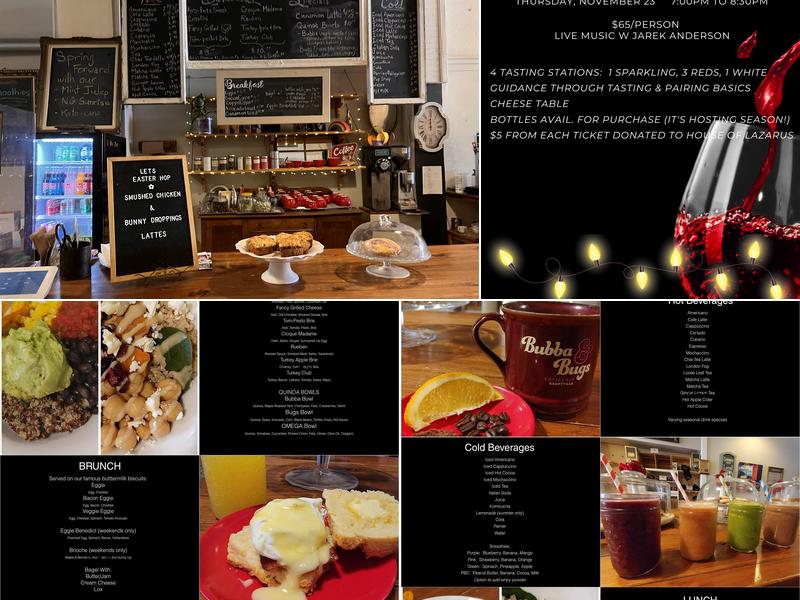 Bubba & Bugs Coffee Bar Menu