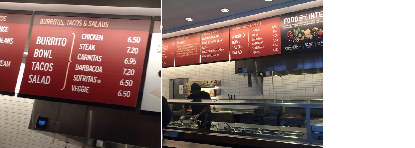Chipotle Mexican Grill Menu