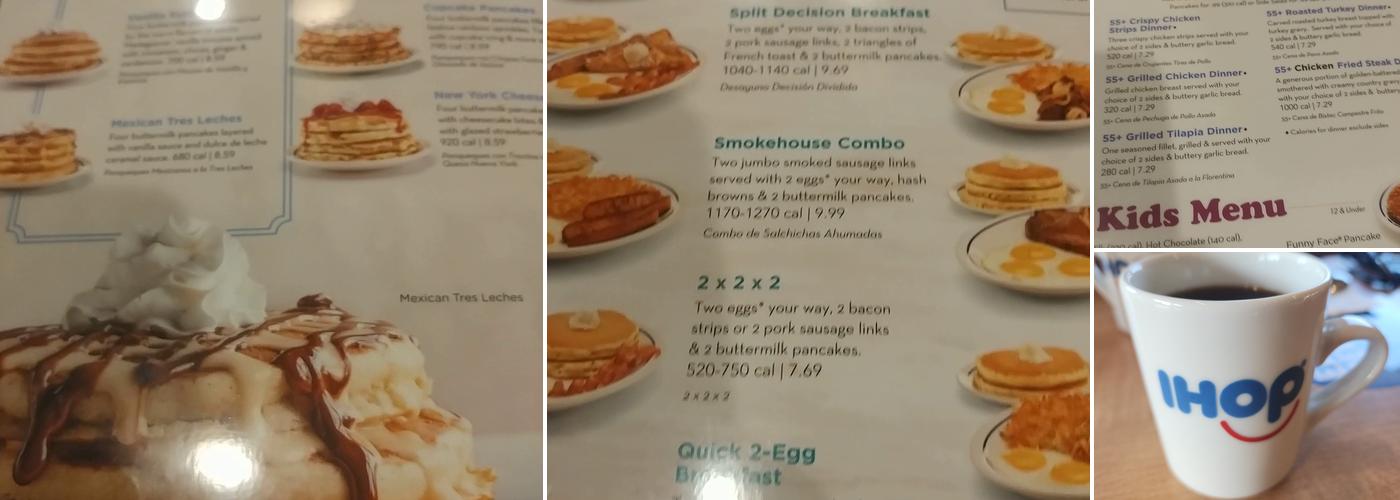 IHOP Menu
