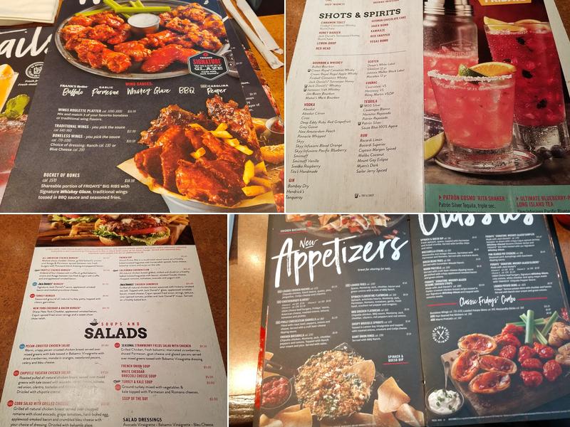 TGI Fridays Menu