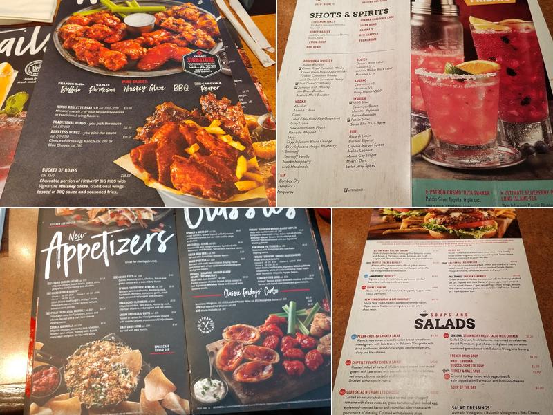 TGI Fridays Menu