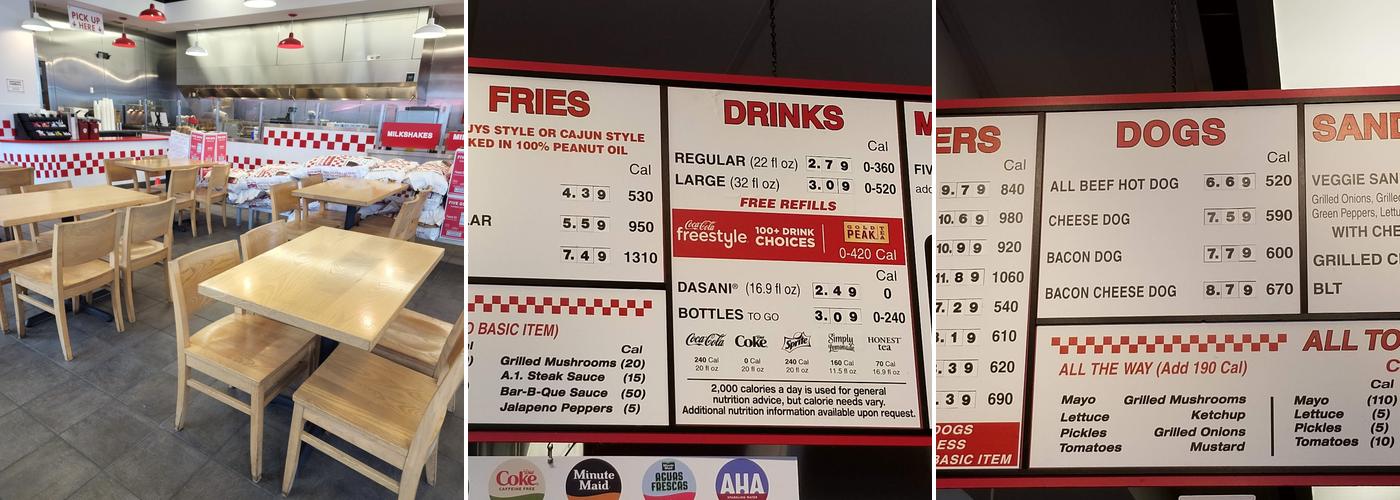 Five Guys Menu