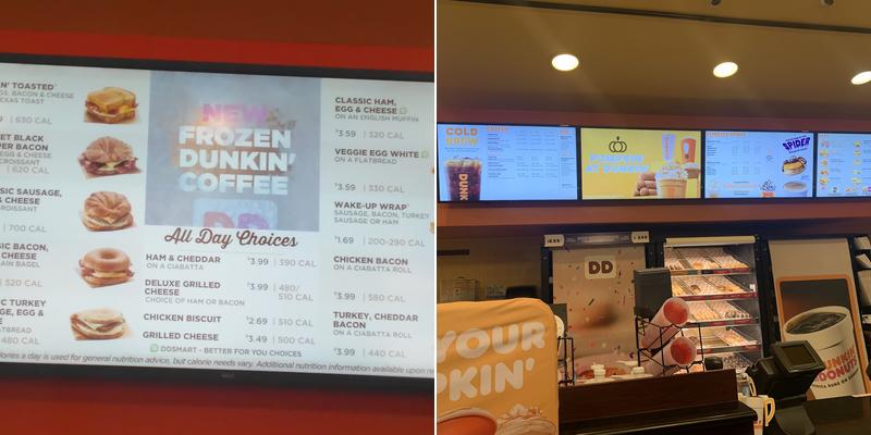 Dunkin' Menu