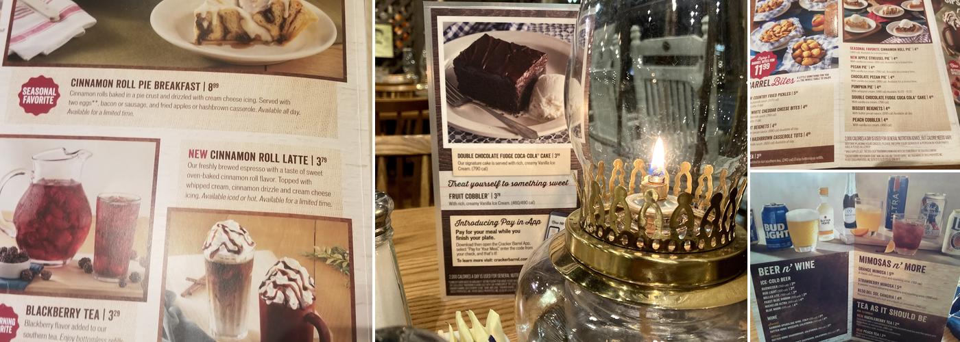 Cracker Barrel Old Country Store Menu