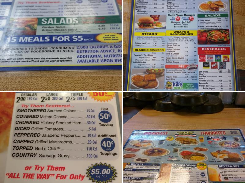 Waffle House Menu