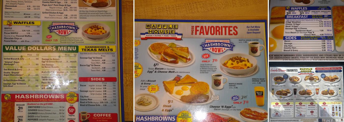 Waffle House Menu