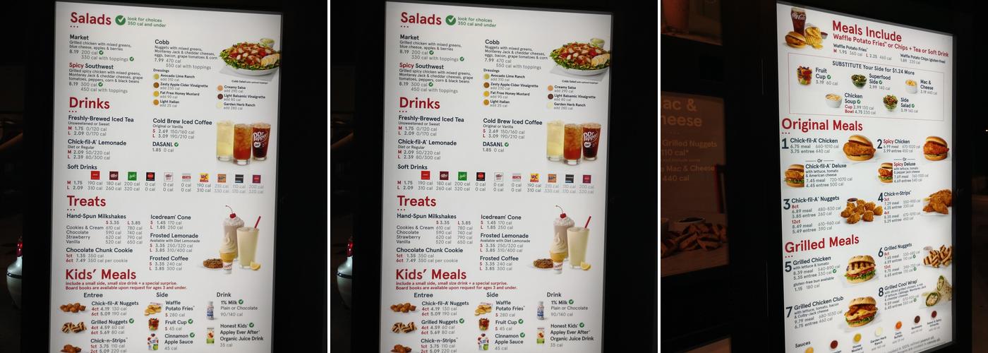 Chick-fil-A Menu