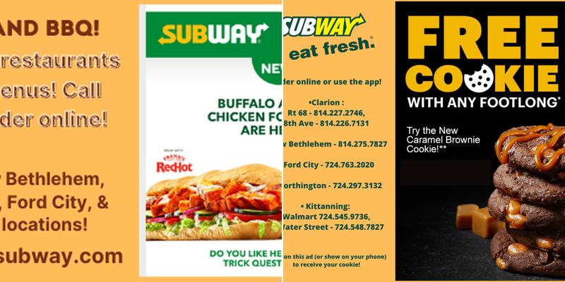 Subway Menu