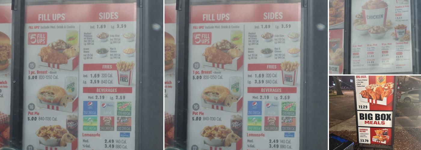 KFC Menu