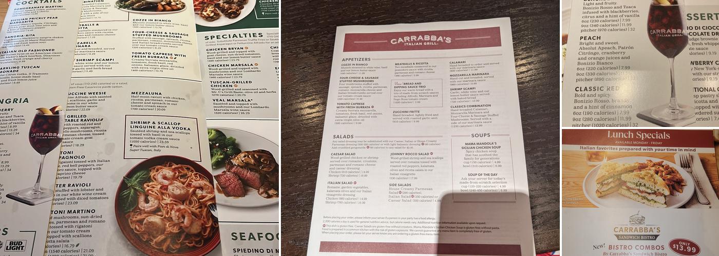 Carrabba's Italian Grill Menu
