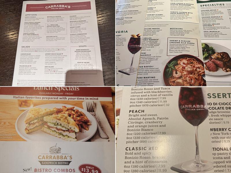 Carrabba's Italian Grill Menu