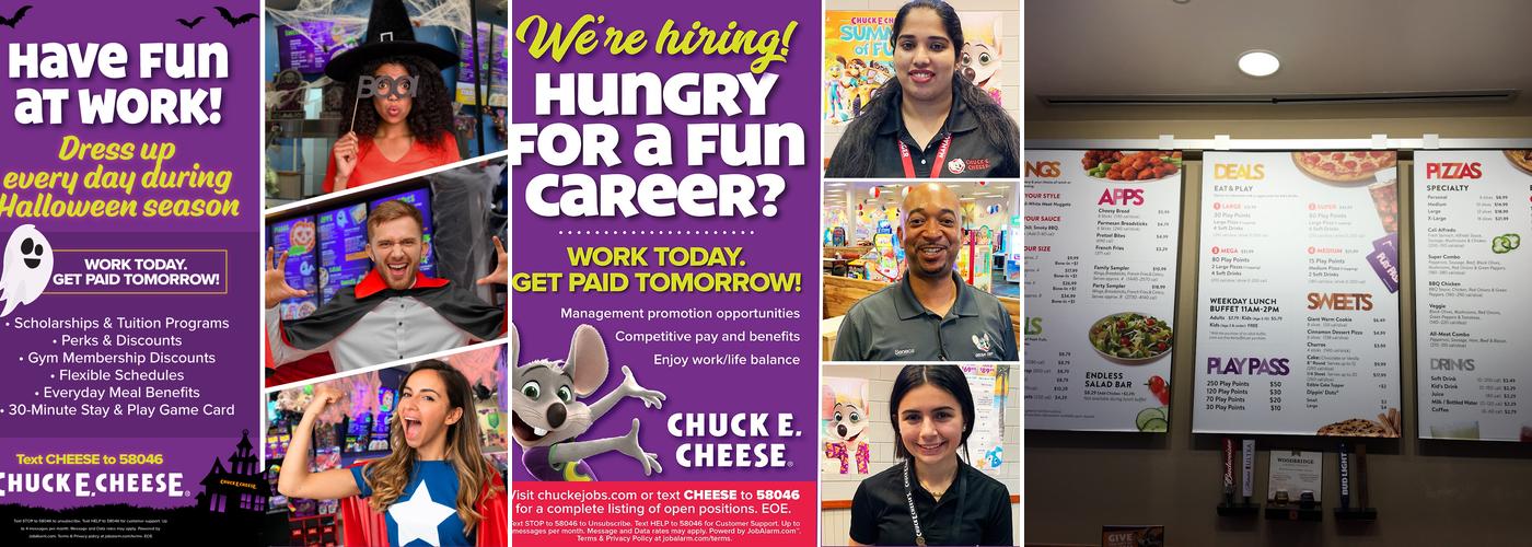 Chuck E. Cheese Menu