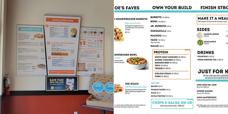 Moe's Southwest Grill Menu