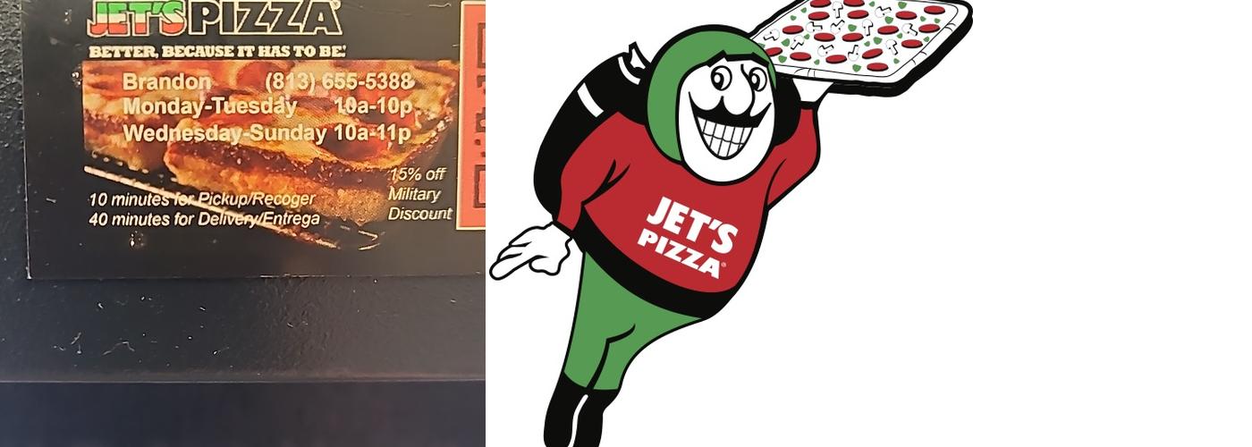 Jet's Pizza  Menu