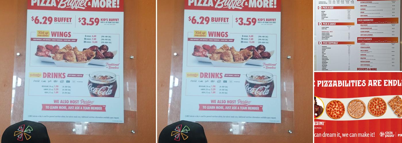 Cicis Pizza Menu