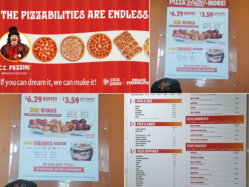 Cicis Pizza Menu