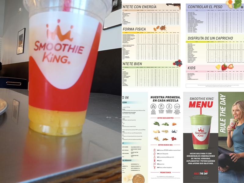 Smoothie King Menu