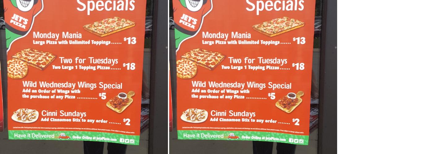 Jet's Pizza Menu