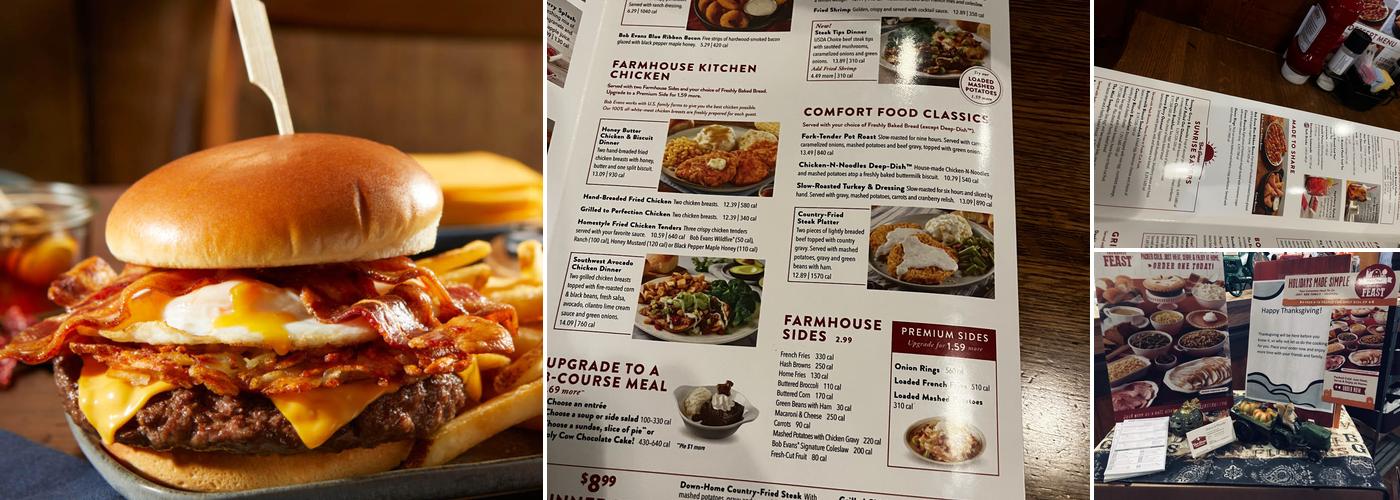 Bob Evans Menu