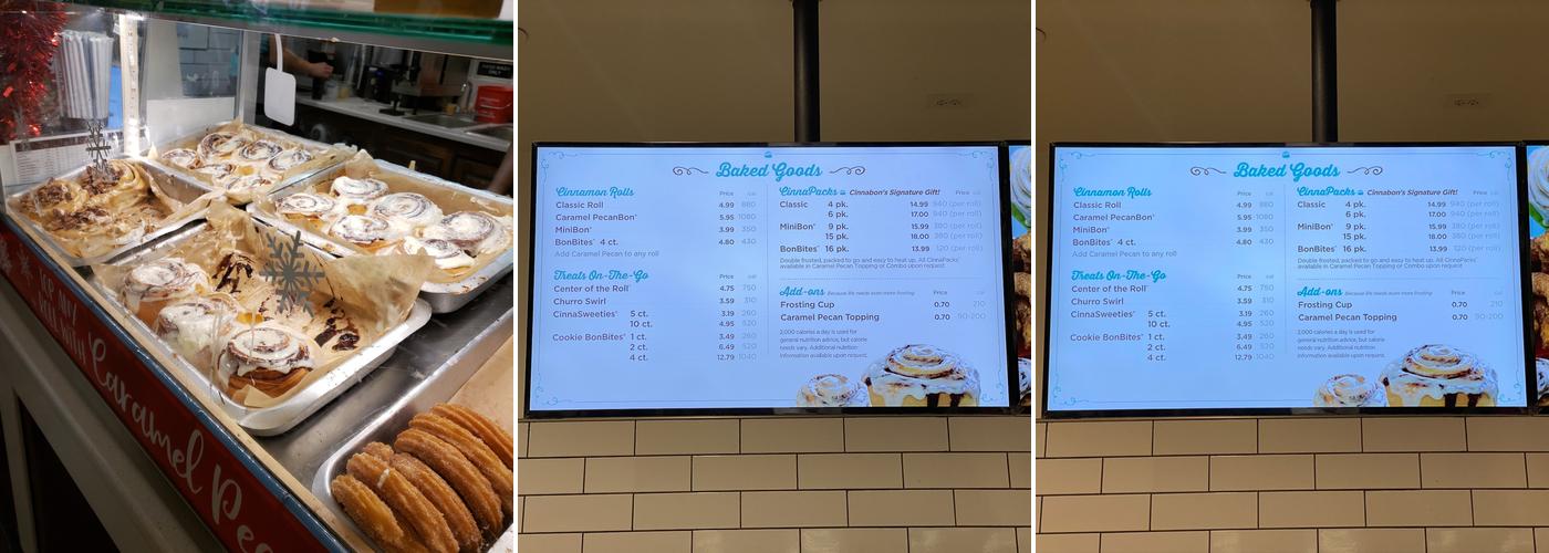 Cinnabon Menu
