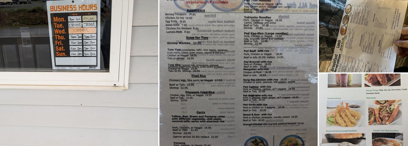 Chilkat Restaurant & Bakery Menu