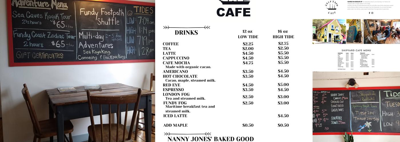 SHIPYARD CAFE Menu