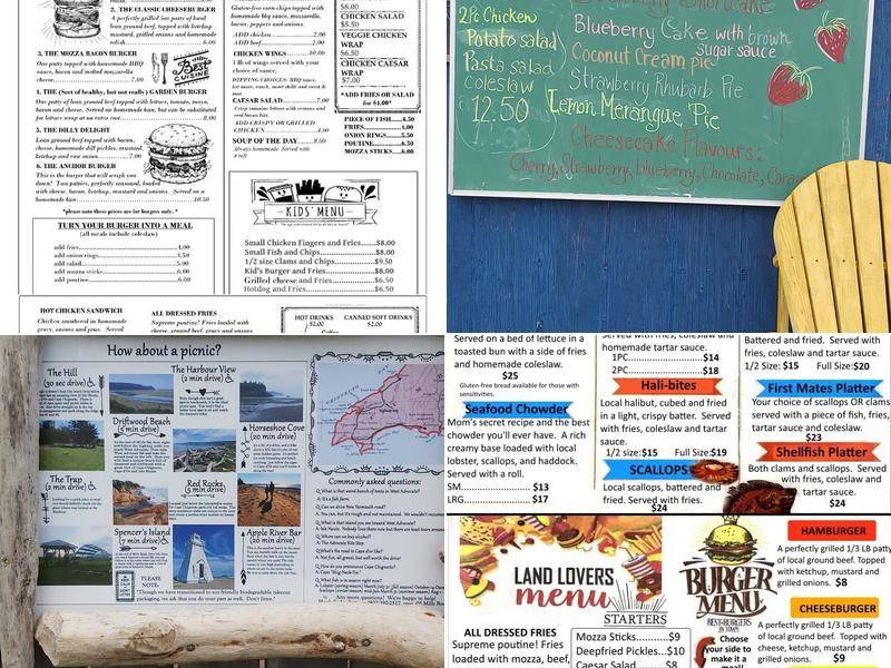 Hook and Anchor Restaurant Menu